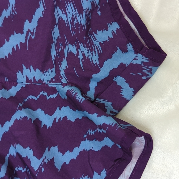 NIKE Purple and Blue Zebra Print Workout Shorts, Gym, Athletic - Picture 3 of 7